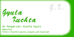 gyula kuchta business card